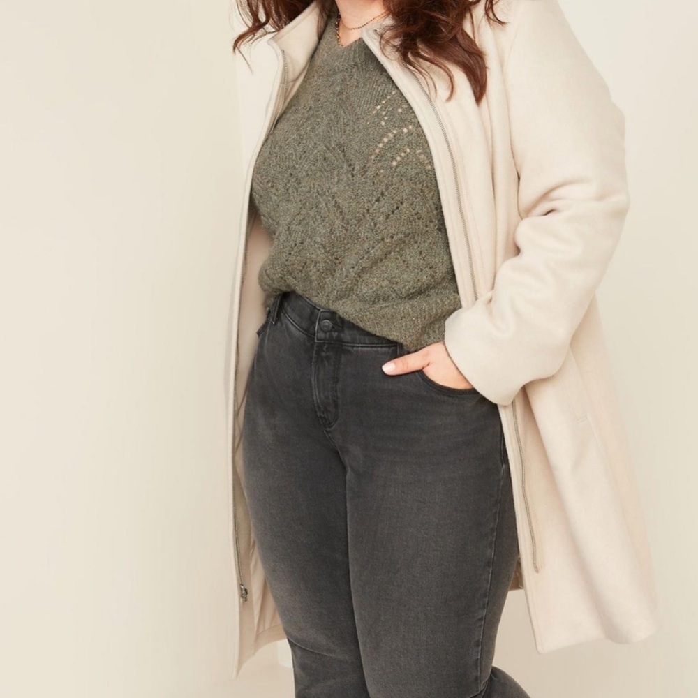 NWT Beige Funnel Neck Coat